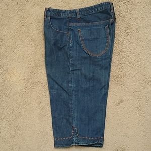 Denim Stretch Bermuda Shorts